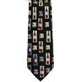 Restaurant Tie: Black Wine Bottle